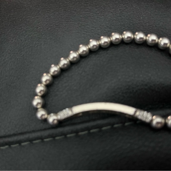 Brighton “Beautiful” Silver Beaded Bracelet slightly worn - Picture 2 of 6
